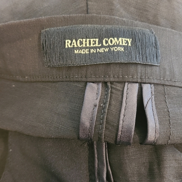 Rachel Comey Black Linen Blend Pleated Pants - Picture 6 of 7